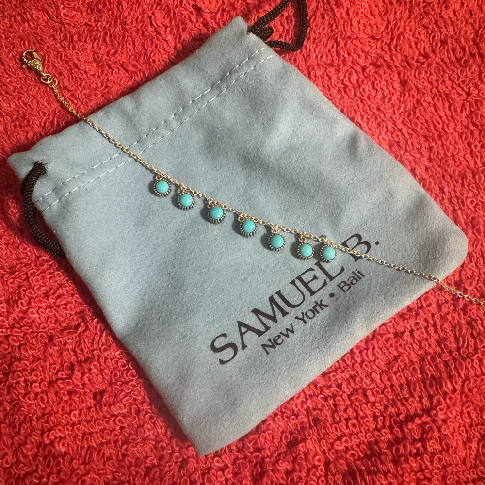 Artisan Silver by Samuel B. Sleeping Beauty Turquoise Pendant w/ Chain